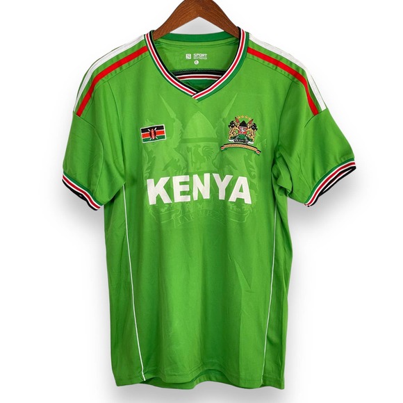 Sport Best Fashion Shirts & Tops Kenya Soccer Jersey Sport Best Fashion Green White Pride Of